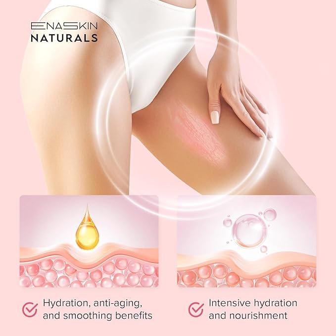 Enaskin Naturals Anti Cellulite Body Firming Cream: Cellulite Remover for Legs & Inner Thigh- Skin Tightening Lotion for Womens' Booty, Stomach & Belly with Acetyl Hexapeptide-8 & Caffeine, 100 ML