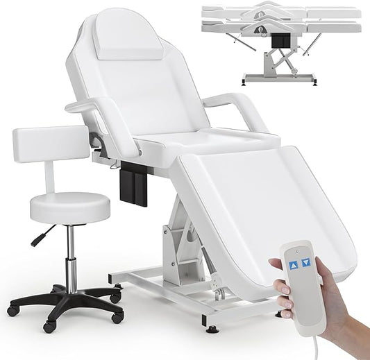 Electric Spa Beds for Esthetician Height Adjustment Professional Electric Tattoo Chair Facial Beds for Esthetician Spa Chair Massage Table Lash Bed