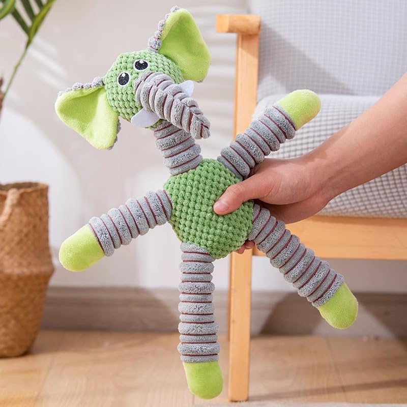 2026 Upgraded Dog Toys for Aggressive Chewers,Dog Toys for Large Dogs, Puppy Toys Indestructible for Large Medium Small Dogs (7.9 * 14.9in) (Bear*1 & Elephant*1)