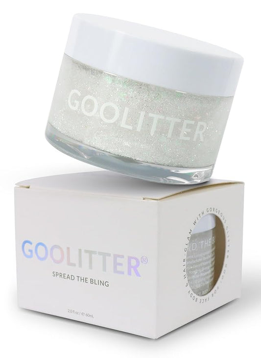 Face, Body & Hair Holographic White Glitter Gel [Angel Booger] 2oz (60mL) | Fine | K-Beauty | Halloween, Festival, EDM, Rave, Party, Concert, Costume Makeup | Vegan, Cruelty Free