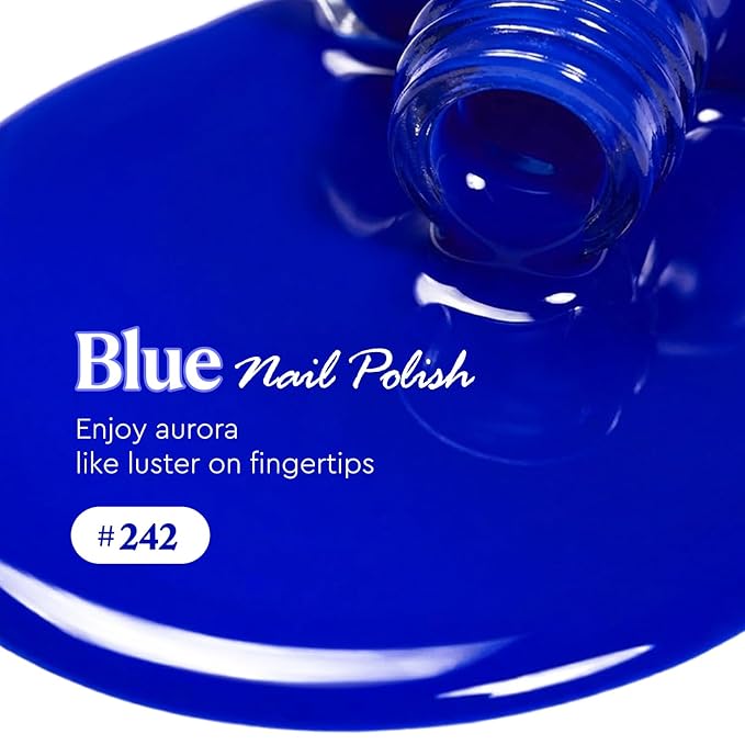 AZUREBEAUTY Blue Nail Polish – Quick Dry, Long-Lasting, Natural Glossy Finish for DIY Manicure & Nail Art, Salon Quality for Women