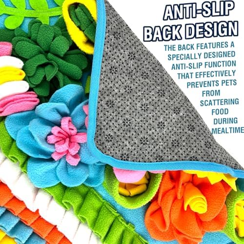Snuffle Mat for Dogs, Sniff Mat for Cats Puppies Rabbits, 15.4''×15.4''