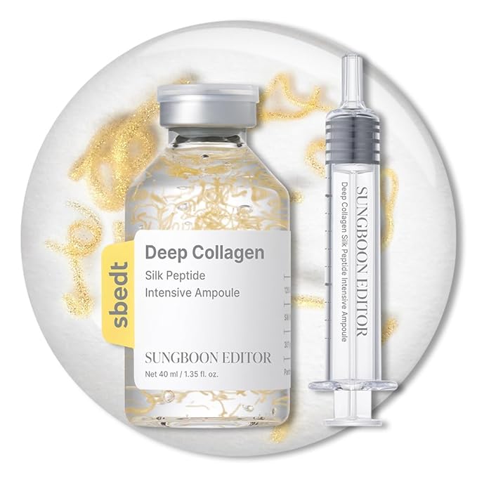 SUNGBOON EDITOR Silk Peptide Intensive Lifting Ampoule | Korean Anti-Aging Serum for Face with Collagen & 30 Peptide Complex | Skin Tightening & Firming (Botox Effect) | 72H Hydration