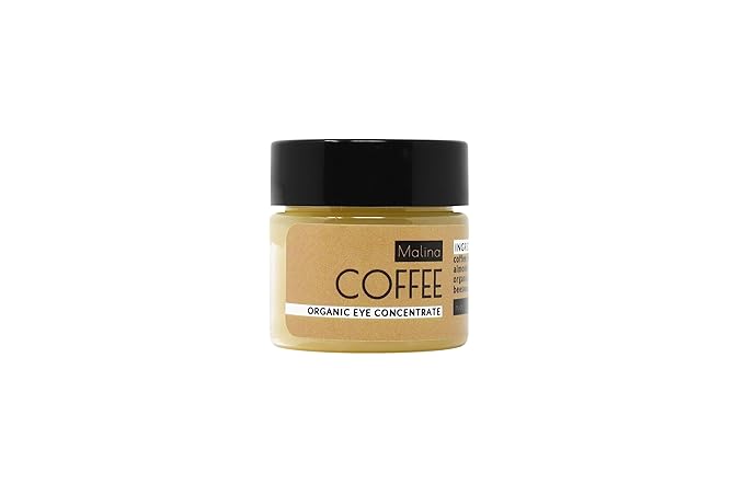 Malina™ Organic Coffee Eye Concentrate | Revitalizing | Reduce Puffiness & Dark Circles | Caffeine | Pure Essential Oil | No Fragrance | Handmade