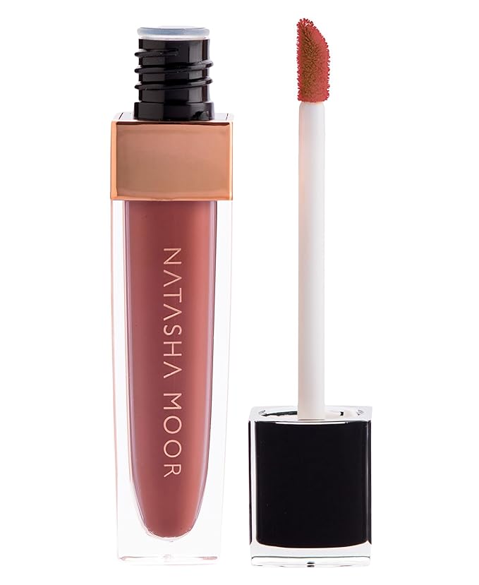 NATASHA MOOR: Molten Matte Liquid Lipstick - Long-Lasting, Hydrating, Matte Finish with Moisturizing Vitamin E - Waterproof, Kiss-Proof, Cruelty-Free - 12-Hour Stay Power (HUSTLER)