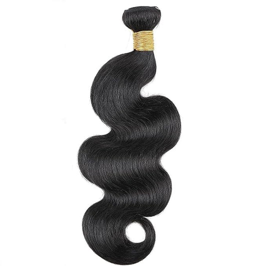Brazilian Human Hair Bundles Body Wave Human Hair Single Bundle 12inch 100% Unprocessed Virgin Human Hair Body Wave Raw Quick Weaves Deals Natural Black