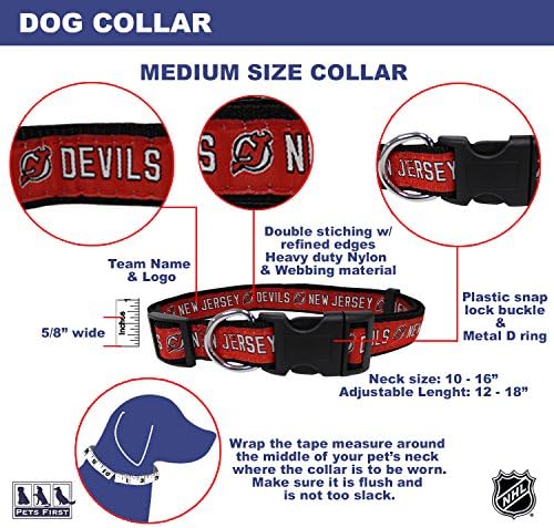 Pets First NHL Collar for Dogs & Cats. Adjustable, Cute, & Stylish! The Ultimate Hockey Fan Collar!