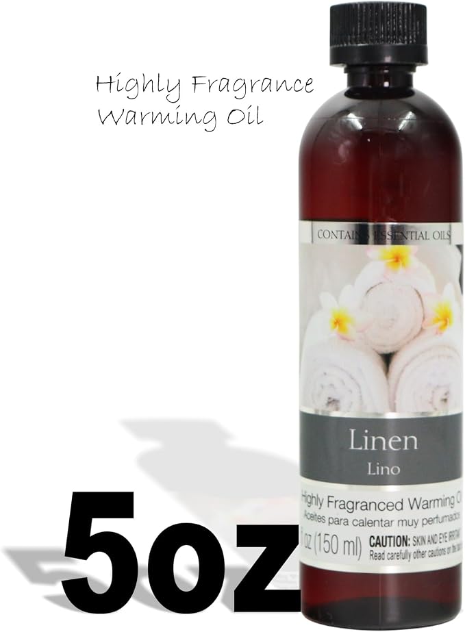 Hosley Set of 2 Linen Fragrance Warming Oils 5 Ounce Ideal Gift for Weddings Spa Reiki Meditation Bathroom Settings P1