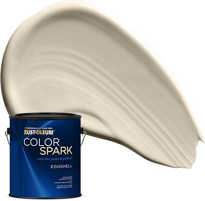 Rust-Oleum Color Spark Interior Paint and Primer in One, Eggshell, Bit of Barley, 1 Gallon