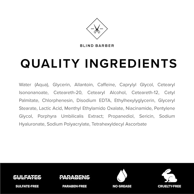 Blind Barber triRescue Eye Cream for Men - Formulated with Caffeine, Niacinamide & Allantoin to Illuminate & Awaken Under Eyes & Combat Dark Circles (0.5oz)