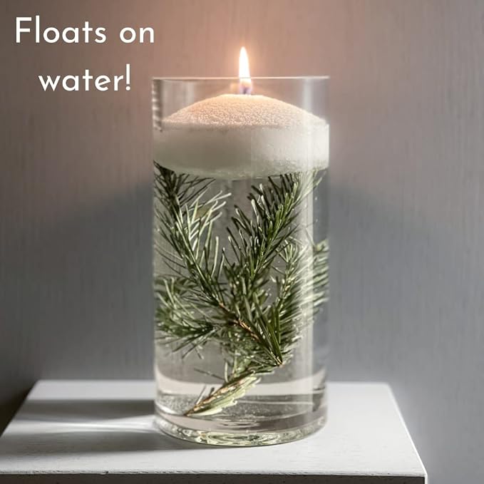 Foton Pearled Candle 18 Oz - Snowy Cider Non Toxic Luxury Long Lasting Powder Wax Sand Candles up to 120 Hours - Refillable Pearl Candle Sand with 30 Wicks