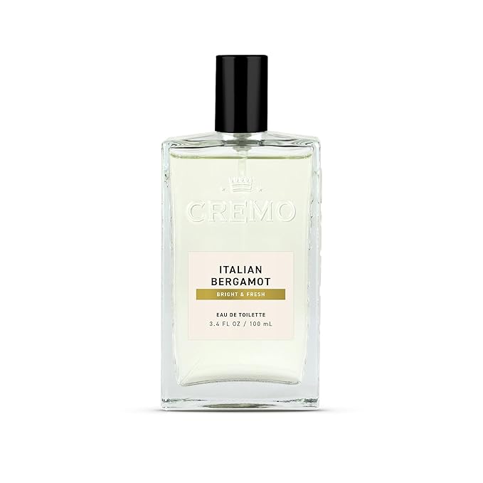 Cremo Cologne For Men - Italian Bergamot Mens Cologne Spray, A Combination of Italian Bergamot, Neroli Blossom, and Fresh Vetiver, Multi-Layered Signature Men's Fragrances, 3.4 Fl Oz