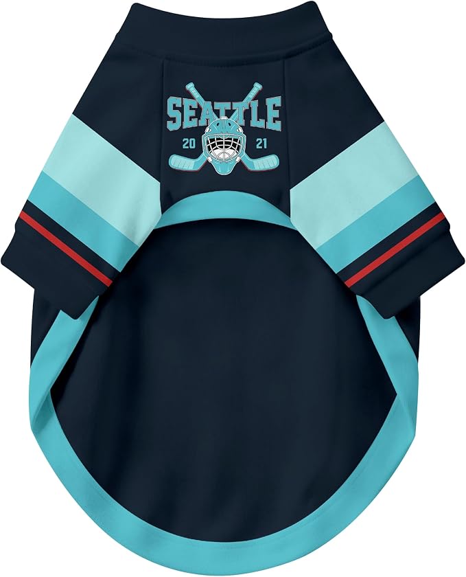 Seattle Dog Clothes Personalized Pet T Shirt for Dogs Gift | Custom Name Number Jersey Style Pet Shirt for Dog