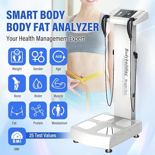 Body Fat Analyzer with Printer, Body Composition Analyzer, Body Fat Scale/Weight Scale for Accuracy 25 Key Metrics, Muscle Analysis, Body Scanner Analyzer Body Fat with BMI for Gym, Clinic, Home Use
