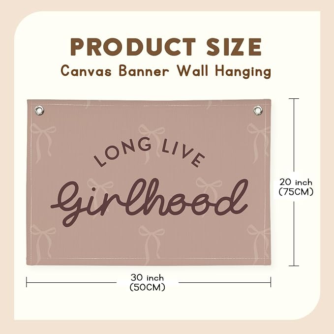 Pink Girls Room Decor，Vintage Coquette Bow Hanging Linen Banner Flag for Baby Girls Nursery Teen Girl Bedroom Dorm Decorations Kids Toddler Room Nursery Playroom Wall,girlroom