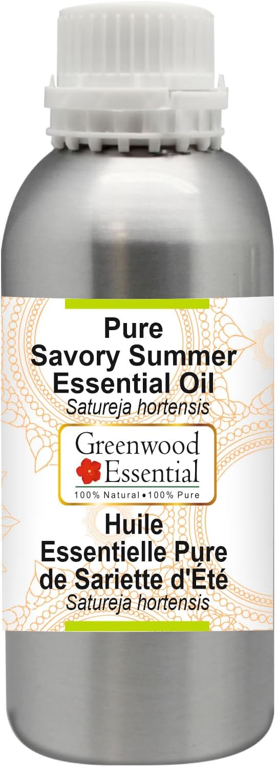 Greenwood Essential Pure Savory Summer Essential Oil (Satureja hortensis) Steam Distilled 300ml (10 oz)