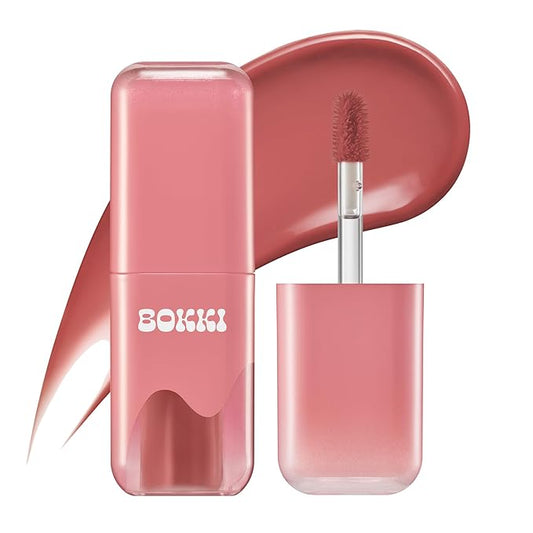 BLACK ROUGE Glow Bokki Tint, GB07 Bacon Pink – Korean Lip Tint Inspired by Tteokbokki, Non-Sticky Long-Lasting Lip Stain with Glossy Finish, Cute Stickers – Original Red, Rose, Soy