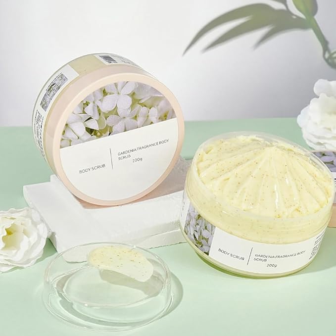 Body Scrub - Exfoliates & Deeply Nourishes for Smooth, Radiant Skin (Gardenia)