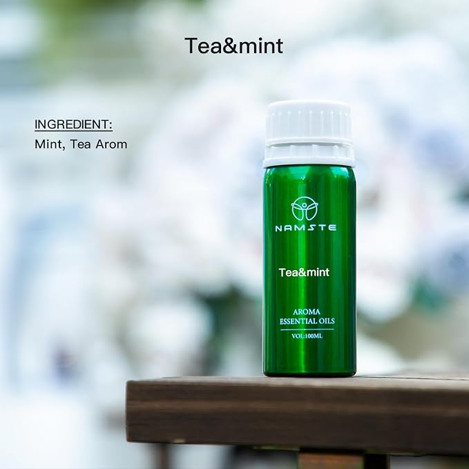 Tea Tree & Peppermint 3.38 Fl Oz Essential Oil Blend for Diffuser - Refreshing Mint and Fragrance of Tea Scented, Humidifier Oil for Office and Living Room