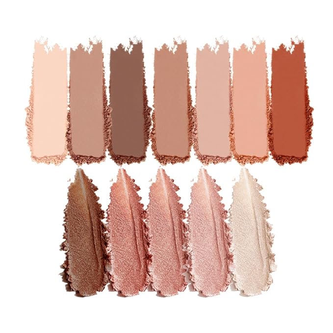 Eyeshadow Palette - 12 Color Neutral Eyeshadow, Nude Pink & Brown, Matte & Shimmer, Highly Pigmented, Blendable, Travel-Friendly Everyday Makeup, 03-2#