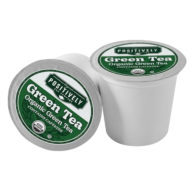 Organic Positively Tea Company, Organic Green Tea, K-Cup Compatible, 24 Pods