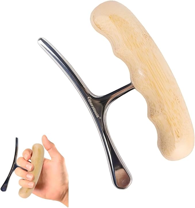 Wooden Handle Gua Sha Massage Tool | Soft Tissue Myofascial Release Muscle Relaxation Post Workout Recovery For Back Neck Shoulders Legs Wholesale