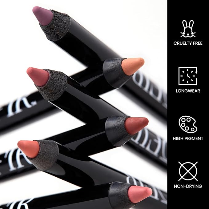 OFIR Longwear Demi-Matte Lip Pencil | Smudge-Proof, Easy Glide, Hydrating, Long-Lasting Color | All That - Deep Brown Lip Liner Pencil | 0.042 OZ
