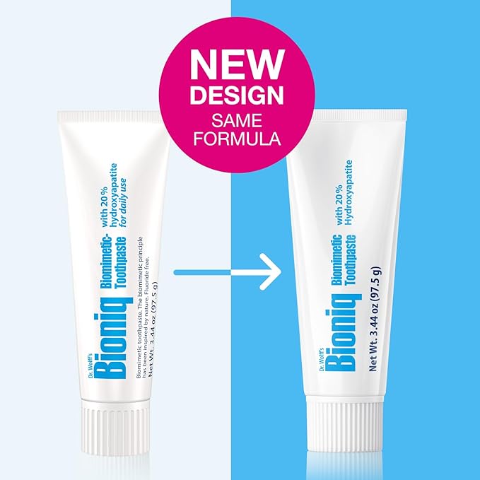 Bioniq Classic Fluoride Free Toothpaste with 20% Hydroxyapatite, Clinically Tested for Sensitive Teeth, Expert Enamel and Gum Care with Mint Flavor, Daily Use 3.44 oz 1pack