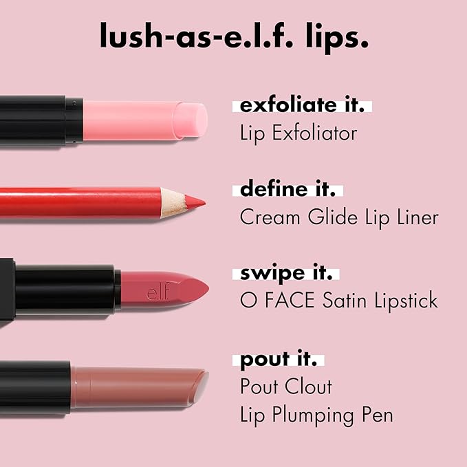 e.l.f. Cream Glide Lip Liner, Highly-Pigmented Pencil For Shaping & Sculpting Lips, Semi-Matte Finish, Vegan & Cruelty-Free, Fuschia Forward