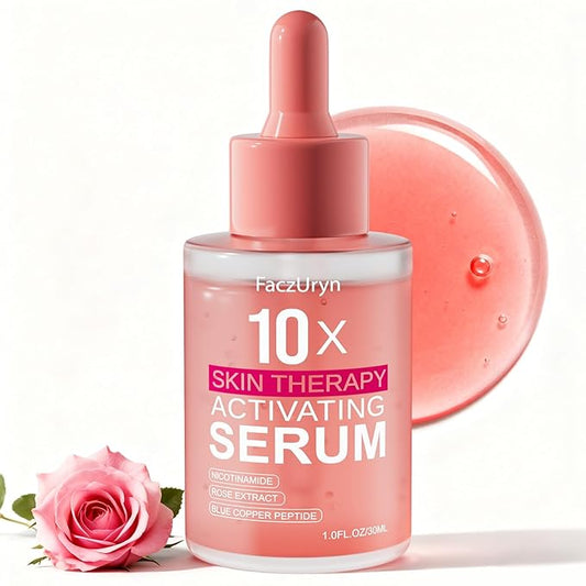 Red Light Therapy Serum, Red Light Therapy Activation Serums Amplify Effects & Reduce Wrinkles with Hydrating, Vitamin E Redlight Serum for Face, Rose Extract Facial Serums for Women, 1.0 FL.OZ