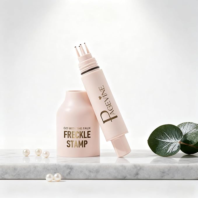 Faux Freckle Stamp Pen, Natural and Lifelike Sunkissed Face Freckle Makeup with Fake Freckles Stain Marker Pen Tool, Waterproof and Quick Dry & Long-Lasting, 01 Light