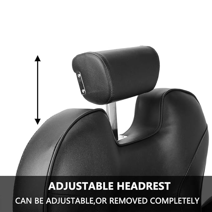 OmySalon All Purpose Hydraulic Barber Chair Recline 360 Degree Swivel Height Adjustable Heavy Duty Hairdresser Chair Beauty Salon Spa Tattoo Styling Equipment