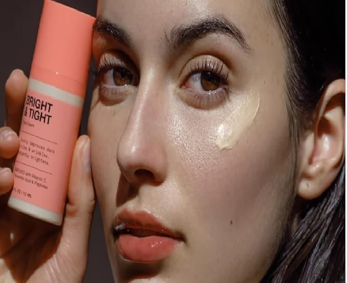 NAPH iNNBEAUTY PROJECT Bright & Tight Dark Circle Firming Eye Cream with Vitamin C & Peptides (0.5 oz / 15 mL) + Bonus Acne Patch (36 Pieces)