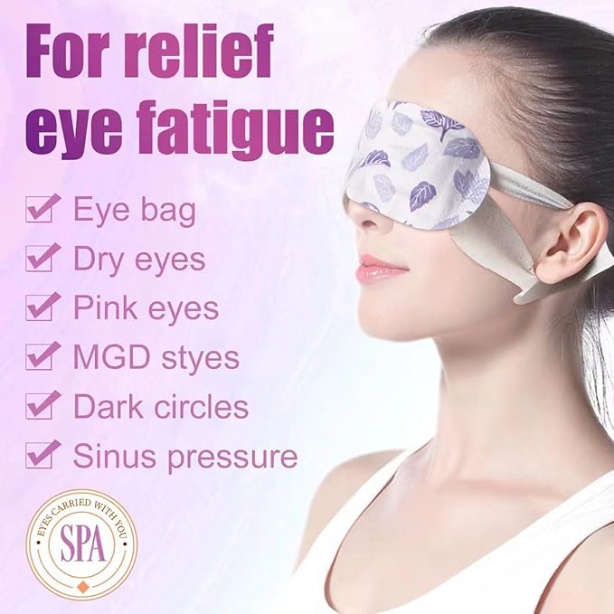 18 Packs Steam Eye Mask for Dry Eyes Self Heating Masks Cornea Care Rest Disposable SPA Warm Compress,Eye Mask for Sleep,Reduce Eye Fatigue Travel Essentials Gifts for Women(Unscented)