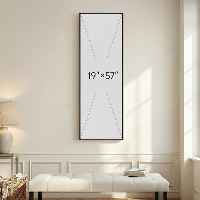 Large Framed Blue Gray Landscape Abstract Wall Art, Long Vertical 20x60 In | Blue grey paintings, Canvas prints, Modern artwork, Tall narrow pictures, Wall decor for hallway living room bedroom dining