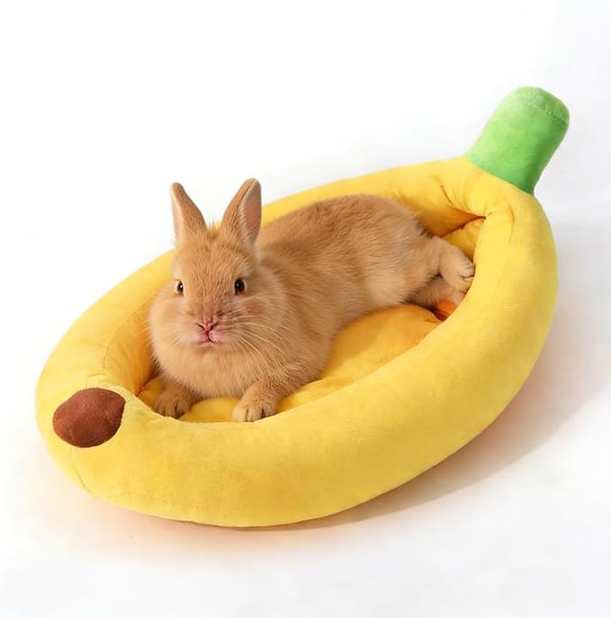 Dog & Cat Bed for Indoor Cats Relaxing Banana Mattress Fluffy pet Mattress Waterproof Memory Foam pet Bed with Sides Suitable for Small and Medium-Sized Dogs and Cats (X-Small)