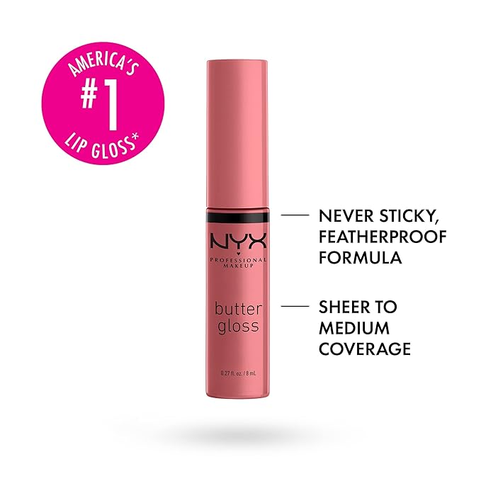 NYX PROFESSIONAL MAKEUP Butter Gloss, Tiramisu Brown | Non-Sticky | Pack of 2