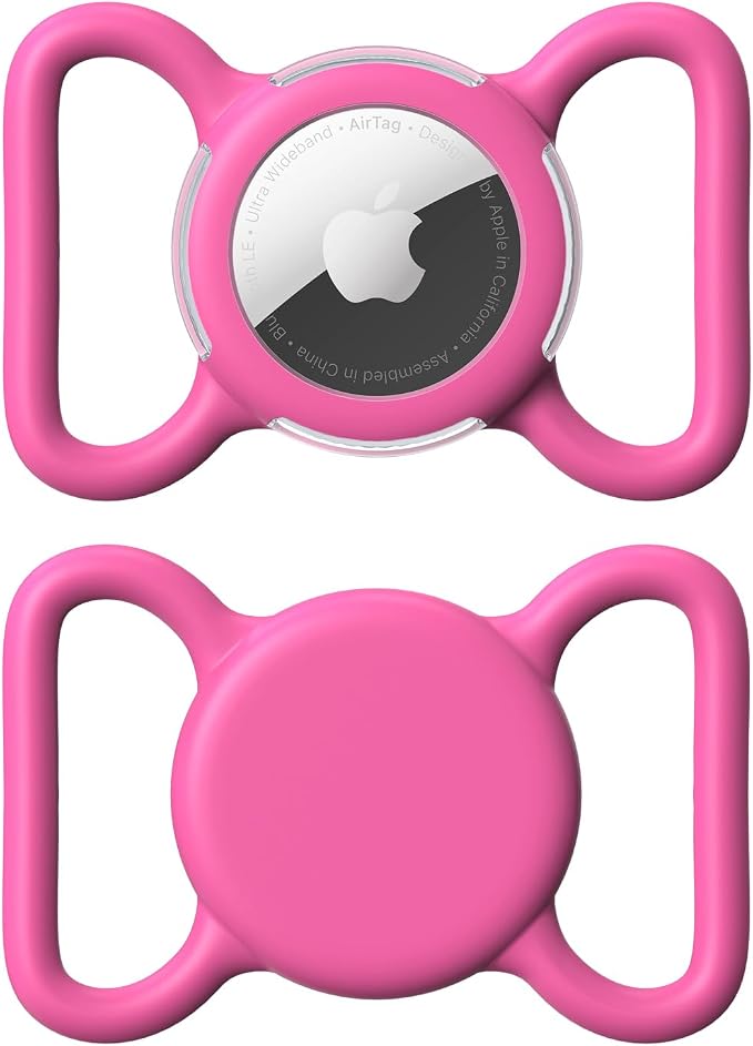 Waterproof AirTag Holder for Dog Collar, Soft Slide-On Dog AirTag Holder | Full-Body Protection, No-Dangle Fit, Ultra-Durable, Lightweight, Tool-Free Installation, Clear Cover, Fits Dog & Cat Collars