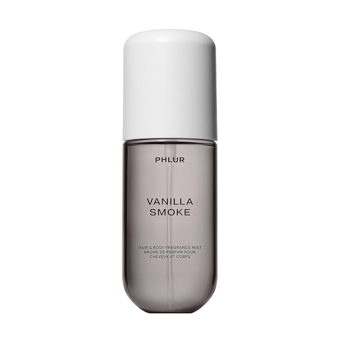 PHLUR Vanilla Smoke Body Mist, 3 Fl Oz - Hair and Body Perfume for Women, Woody Vanilla Perfume Body Spray with Bergamot, Cacao, Incense and Amber Fragrance