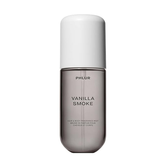 PHLUR Vanilla Smoke Body Mist, 3 Fl Oz - Hair and Body Perfume for Women, Woody Vanilla Perfume Body Spray with Bergamot, Cacao, Incense and Amber Fragrance