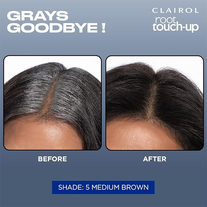 Clairol Root Touch-Up by Nice'n Easy Permanent Hair Dye, 5G Medium Golden Brown Hair Color, Pack of 2