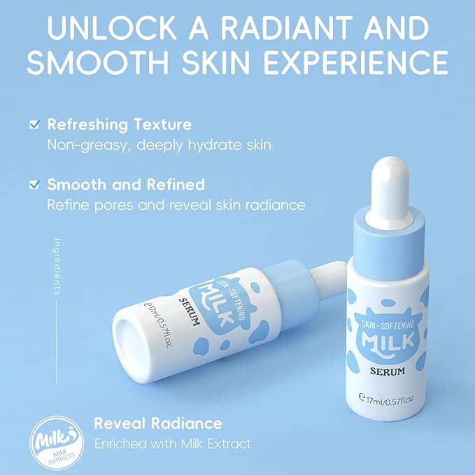 10 in 1 Gentle Milk Skincare for Girls 10-12, Kids Skin Care Set for Girls Ages 8-12, Milk Skincare Kit with Cleanser, Serum, Cream, Masks, Travel-Friendly & Hydrating Skincare for Teens & Kids 8-9
