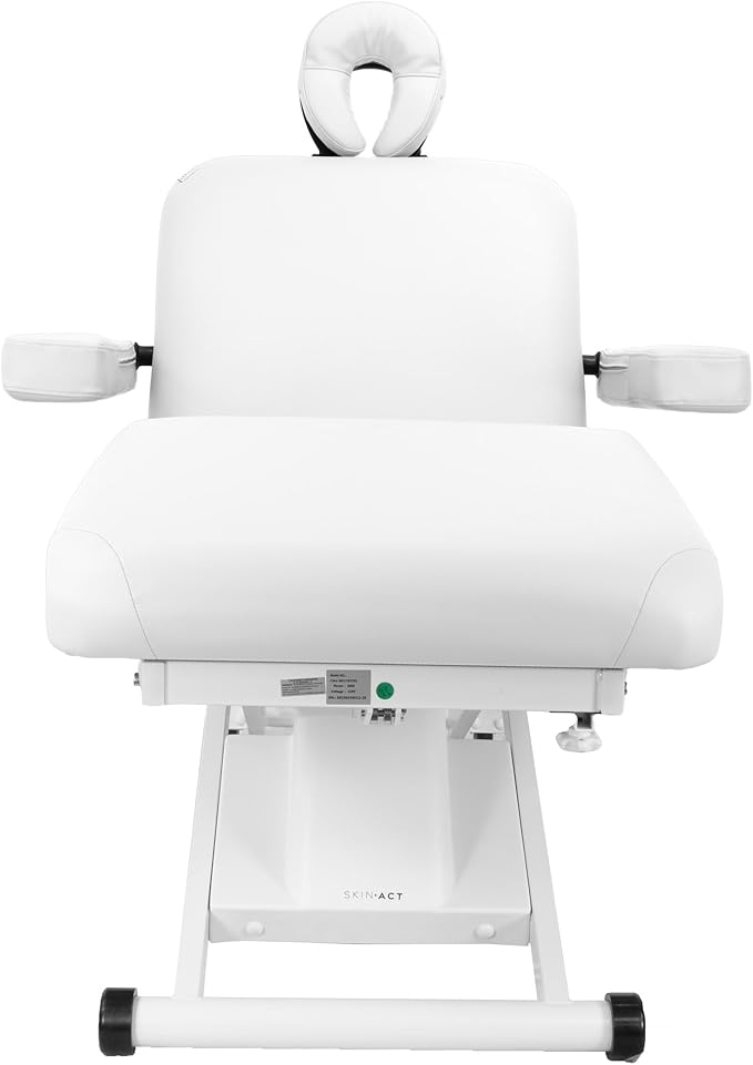 SKINACT Cleo Electric Spa Treatment Table, Facial Massage Bed ADA Compliant (White)