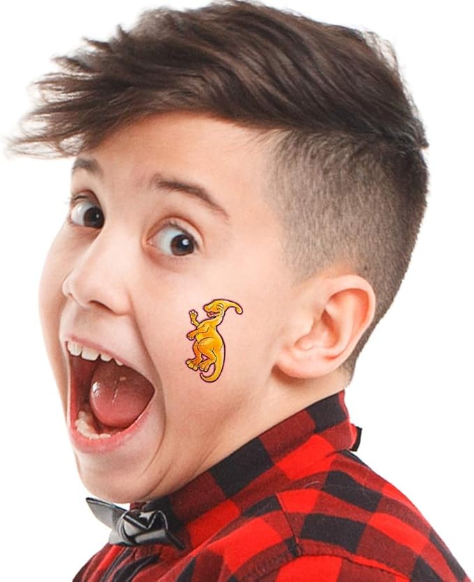 ArtCreativity Dinosaur Individual Temporary Tattoos for Kids, Bulk Pack of 144, Non-Toxic 2 Inch Pre-Cut Dino Tattoos, Dinosaur Birthday Party Favors and Goodie Bag Stuffers for Boys and Girls