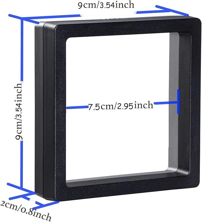 10 Pack Jewelry Gift Boxes, 3.54 x 3.54 x 0.78 Inch, Transparent Jewelry Boxes, Small Gift Boxes for Jewelry, Earrings, Necklaces, Handmade Bangles, and Bracelets (Black and White B)