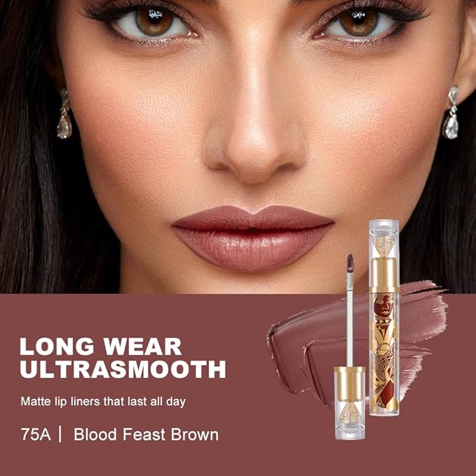 Matte Velvet Lip Stain, Lightweight Long-Lasting LipTint, Waterproof Non-Sticky Lip Color, Transfer-Proof Smudge-Proof Lip Stain,CloudLike Soft Blurring Texture with Misty Velvet Finish Blood Plum-75A