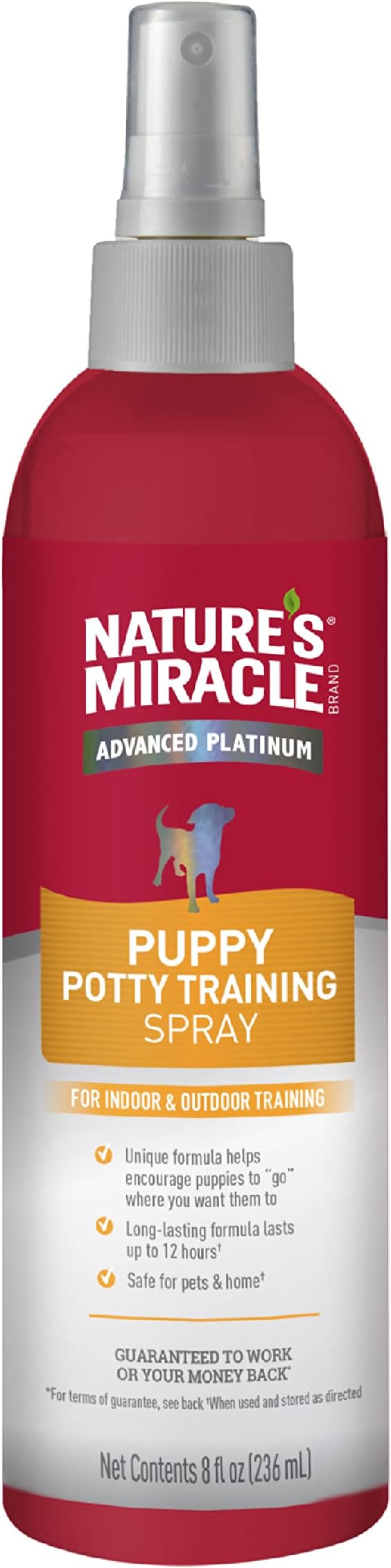 Nature's Miracle Advanced Platinum Puppy Potty Training Spray, 8 oz | Helps Encourage Puppies To Go Where You Want, Lasts Up To 12 Hours, For Indoor & Outdoor Training