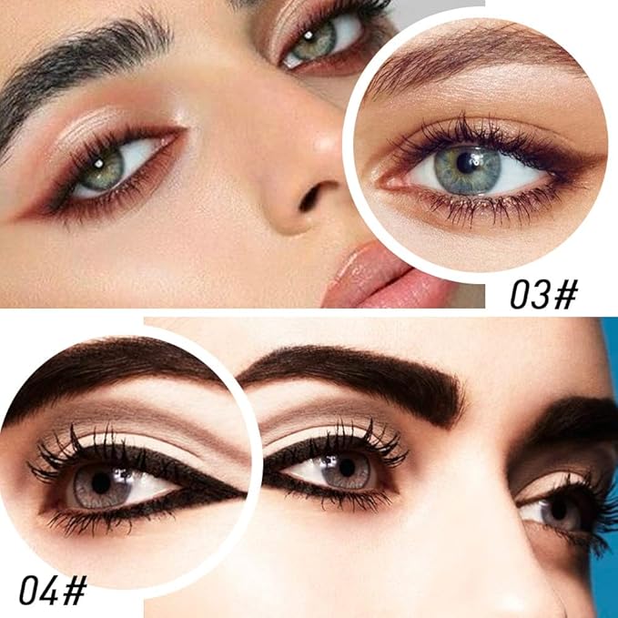 Kaely 4Pcs Black Brown Silver Gray Gel Eyeliner Pencil, Waterline Eyeliner for Older Women, Crayon Eye Liner Waterproof Smudge Proof, Smoky Eyeshadow Palette Halloween Makeup, lapiz de ojos