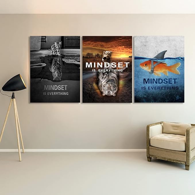 Success Wall Painting Inspirational Wall Art Office Wall Decor Motivational Wall Art Canvas Black Poster Positive Inspirational Framed Artwork Prints Picture for Living Room Office [72''W x 36''H]