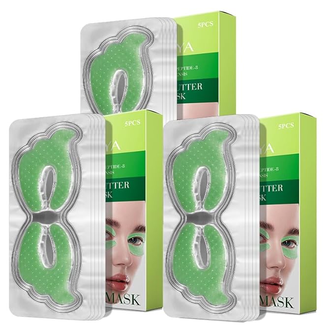 ROUSE Avocado Under Eye Mask, Butterfly Gel Under Eye Patches for Dark Circles - Puffiness - Eye Bags - Dry Eyes, Under Eye Treatment, Eye Patches Skincare for Adults, 15Pcs, 3 Boxes